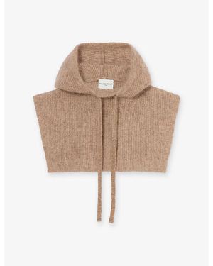 Claudie Pierlot Ribbed Wool-Blend Balaclava - Natural