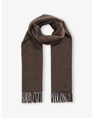 Reiss Picton Wool And Cashmere Scarf - Brown