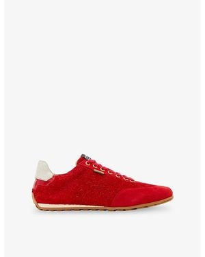 AllSaints Liam Suede Trainers - Red