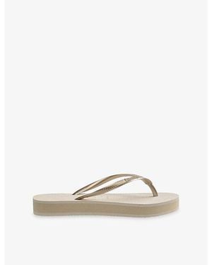 Havaianas Slim Flatform Rubber Flip-Flops - Natural