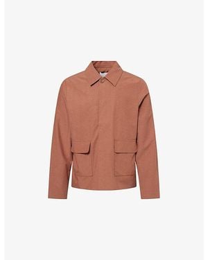 Raith Diego Tailored Patch-Pockets Woven Jacket - Brown