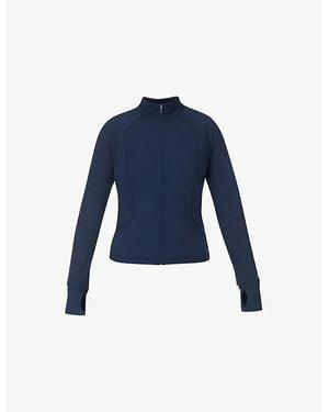 Sweaty Betty All Day Zip-Up Stretch-Woven Jacket - Blue