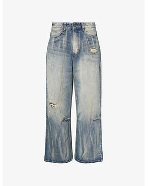 Jaded London Scuff Xl Colossus Wide-Leg Denim-Blend Jeans - Blue