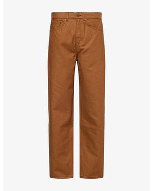 Les Deux Roi Straight-Leg Denim Jeans - Brown
