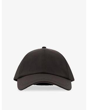 Reiss Caleb Brand-Embroidered Woven Cap - Black