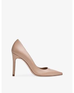 LK Bennett New Fern Leather Pointed-Toe Courts - Pink