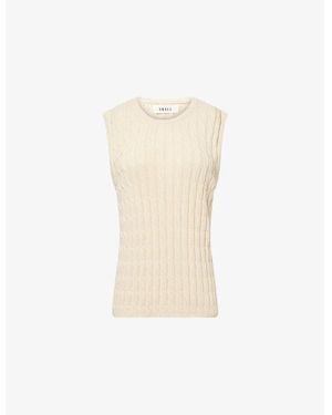 Skall Studio Cora Sleeveless Cable Knit Top - White