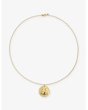 Monica Vinader Cancer Zodiac 18Ct Vermeil Pendant Necklace - Metallic