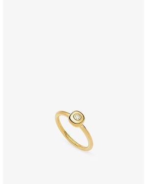 Missoma Molten Soft Square 18Ct-Plated Brass Ring - Metallic