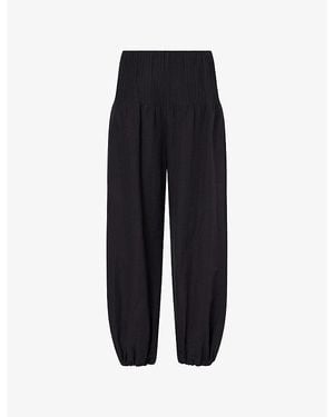 Vince Pintuck Pleated Balloon Woven Pants - Black