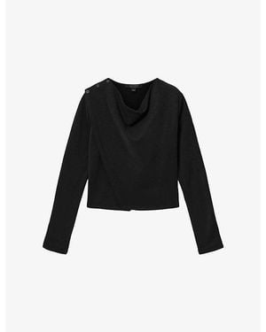 AllSaints Skyler Long-Sleeve Stretch-Jersey Top - Black
