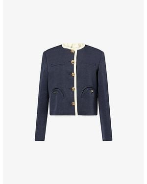 Blazé Milano Shamo Bolero Woven Bolero Jacket - Blue