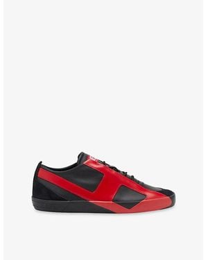 DIESEL S-Slante-D Leather Trainers - Red