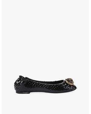 Kurt Geiger Chelsea Leather Ballet Flats - Black