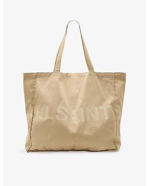 AllSaints Biggy Large Cotton-Canvas Tote Bag - Natural