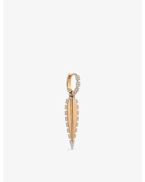 Kismet by Milka Victoria 0.25Ct Diamond Drop Huggie - White