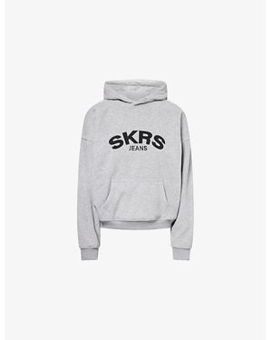 Sisters & Seekers Skrs Logo-Embroidered Fleece Hoody - White