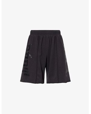 GALLERY DEPT. Fitness Logo-Print Cotton Shorts - Blue