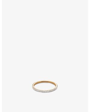 Monica Vinader Single-Band 14Ct- And 0.2975Ct Diamond Ring - Natural