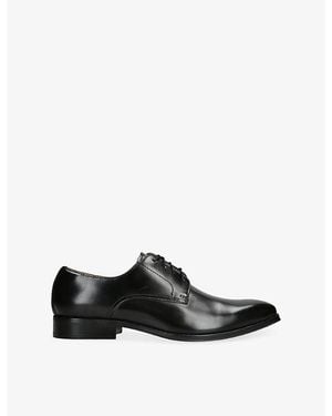 Steve Madden Parscal Leather Lace-Up Shoes - Black