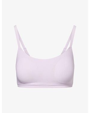 Chantelle Soft Stretch Smooth Padded Stretch-Woven Bralette - Purple