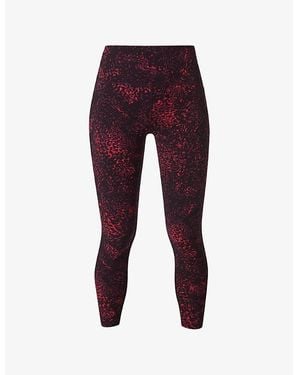 Sweaty Betty Power 7/8 Stretch-Woven Workout Leggings - Purple