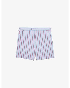 Reiss Presley Pinstripe Stretch-Woven Swim Shorts - Blue