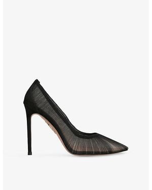 Aquazzura Voile 105 Mesh Pumps - Black