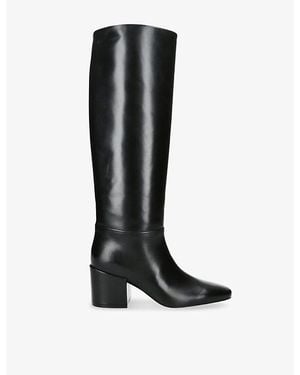 Dear Frances Alma 70 Leather Block-Heel Knee-High Boots - Black