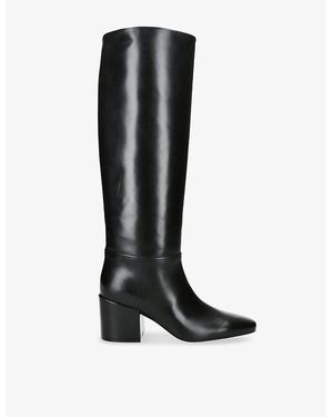 Dear Frances Alma 70 Leather Block-Heel Knee-High Boots - Black
