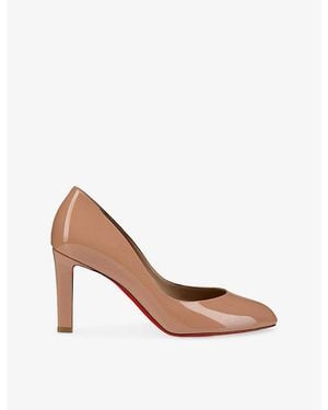 Christian Louboutin Fannylove 85 Patent-Leather Heeled Courts - Pink