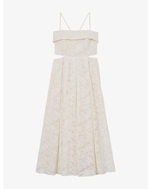 Reiss Sian Cut-Out Cotton-Blend Maxi Dress - White