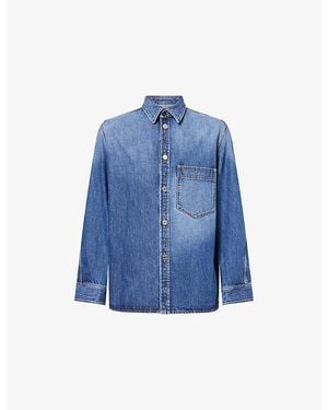 Givenchy Relaxed-Fit Long-Sleeves Denim Shirt - Blue