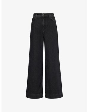 Weekend by Maxmara Vega High-Rise Wide-Leg Denim Jeans - Black