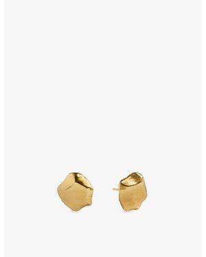 Monica Vinader Fragments Small 18Ct-Plated Vermeil Sterling- Stud Earrings - Metallic