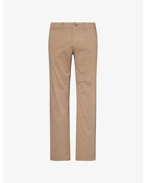 PAIGE Vincent Straight-Leg Cotton-Blend Chino Trousers - Natural