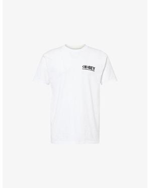 Obey All Seeing Short-Sleeve Cotton T-Shirt - White