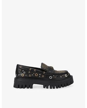 Kurt Geiger Studded Chunky Loafers - Black