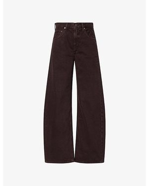 Agolde Wide-Leg Curve Denim Jeans - Purple
