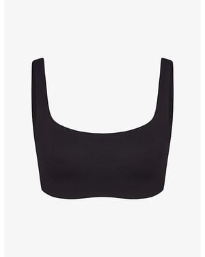 NikeSKIMS Matte Scoop-Neck Sports Bra - Black