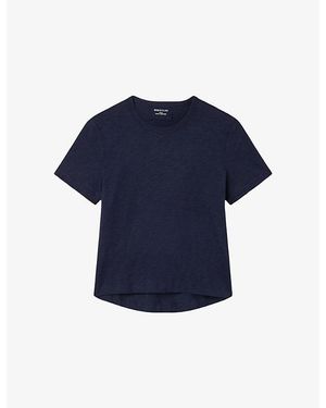 Whistles Emily Ultimate Relaxed-Fit Cotton T-Shirt - Blue