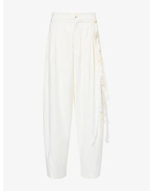 DARKPARK Phebe Wide-Leg Woven Pants - White