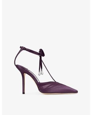 Jimmy Choo Afia 100 Mesh Pumps - Purple