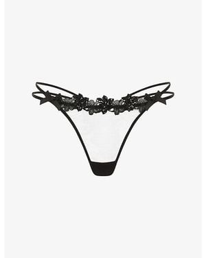 Agent Provocateur Floss G-String Tulle Thong - Black