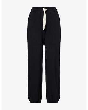 ME+EM Cuffed Cotton-Blend Jogging Bottoms - Black