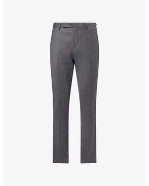 Paul Smith Slim-Fit Flannel Wool And Cashmere-Blend Trousers - Grey