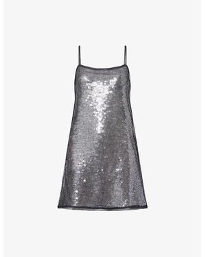 ワンピース camilla and marc Embellished mesh Rococo mini dress Camilla & Marc Embellished Mesh Rococo Mini Dress in Gray | Lyst