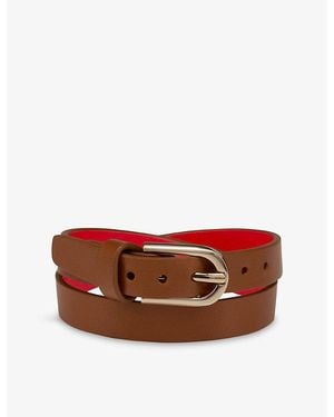 Christian Louboutin Bettina Doubled Leather Bracelet - Red