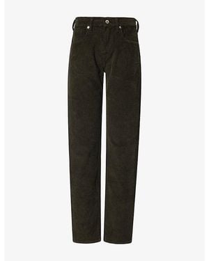 7 For All Mankind Slimmy Corduroy Cotton-Blend Trousers - Black