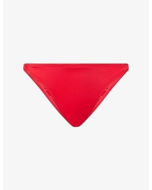 Away That Day Maui High-Rise Bikini Bottoms - Red